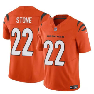 Men's Cincinnati Bengals #22 Geno Stone Orange 2023 F.U.S.E Vapor Untouchable Limited Stitched Jersey