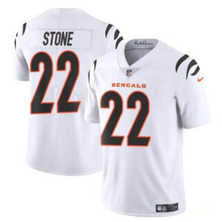 Men's Cincinnati Bengals #22 Geno Stone White Vapor Untouchable Limited Stitched Jersey