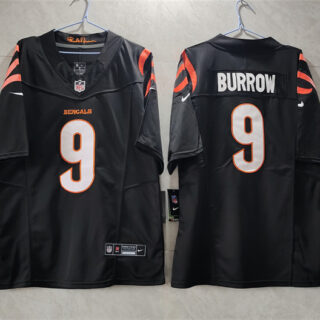 Men's Cincinnati Bengals #9 Joe Burrow Black 2023 F.U.S.E. Vapor Untouchable Limited Stitched Jersey