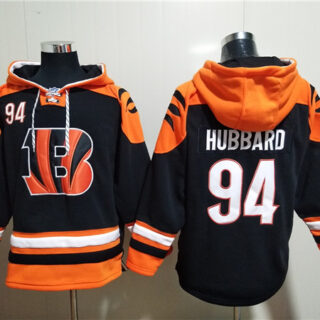 Men's Cincinnati Bengals #94 Sam Hubbard Orange Black Ageless Must-Have Lace-Up Pullover Hoodie