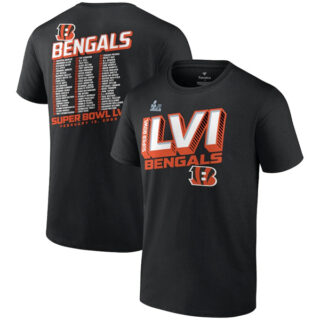 Men's Cincinnati Bengals Black Super Bowl LVI Champions T-ShirtS