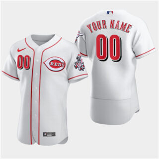 Men's Cincinnati Reds Custom Nike Flexbase White Jersey