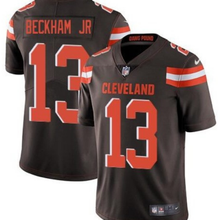 Men's Cleveland Browns #13 Odell Beckham Jr Brown Vapor Limited Jersey