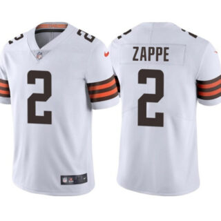 Men's Cleveland Browns #2 Bailey Zappe White Vapor Limited Stitched Football Jersey