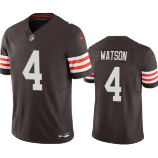 Men's Cleveland Browns #4 Deshaun Watson Brown 2023 F.U.S.E. Vapor Untouchable Limited Stitched Jersey