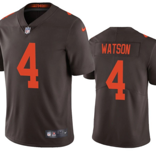 Men's Cleveland Browns #4 Deshaun Watson Brown Color Rush Vapor Untouchable Limited Stitched Jersey