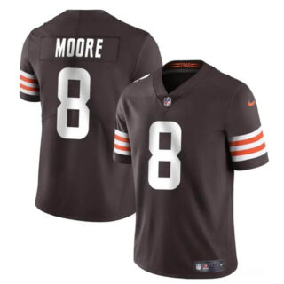 Men's Cleveland Browns #8 Elijah Moore Brown Vapor Limited Stitched Football Jersey
