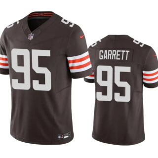Men's Cleveland Browns #95 Myles Garrett Brown 2023 F.U.S.E. Vapor Untouchable Limited Stitched Jersey