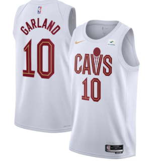Men's Cleveland Cavaliers #10 Darius Garland White Stitched Jersey
