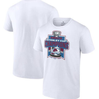 Men's Colorado Avalanche White 2022 Stanley Cup Champions Signature Roster T-Shirt