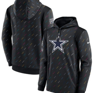 Men's Dallas Cowboys 2021 Charcoal Crucial Catch Therma Pullover Hoodie