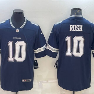 Men's Dallas Cowboys #10 Cooper Rush Navy Stitched Football Jersey