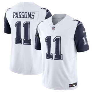 Men's Dallas Cowboys #11 Micah Parsons White 2023 F.U.S.E. Vapor Limited Stitched Football Jersey