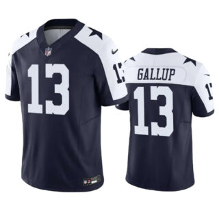 Men's Dallas Cowboys #13 Michael Gallup Navy 2023 F.U.S.E. Vapor Limited Stitched Football Jersey