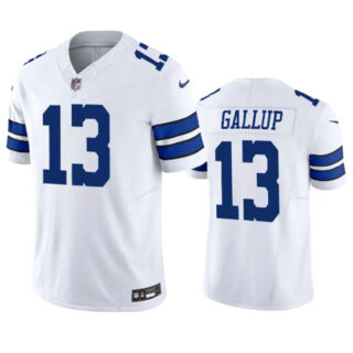 Men's Dallas Cowboys #13 Michael Gallup White 2023 F.U.S.E. Vapor Limited Stitched Football Jersey