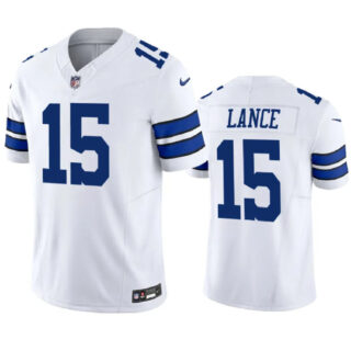 Men's Dallas Cowboys #15 Trey Lance White 2023 F.U.S.E. Limited Stitched Football Jersey