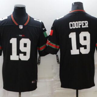 Men's Dallas Cowboys #19 Amari Cooper Black Mexico Stitched Jersey