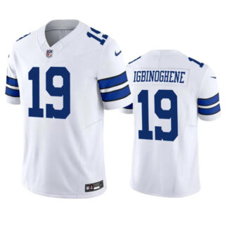 Men's Dallas Cowboys #19 Noah Igbinoghene White 2023 F.U.S.E.Vapor Limited Stitched Football Jersey
