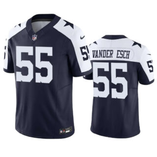 Men's Dallas Cowboys #55 Leighton Vander Esch Navy 2023 F.U.S.E. Vapor Limited Stitched Football Jersey