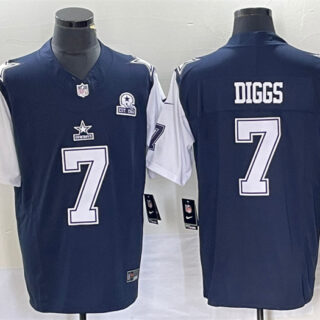Men's Dallas Cowboys #7 Trevon Diggs Navy 2023 F.U.S.E. With 1960 Patch Vapor Limited Stitched Football Jersey