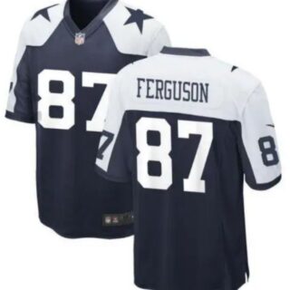 Men's Dallas Cowboys #87 Jake Ferguson Navy vapor limited Stitched Jersey