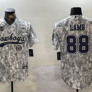 Men's Dallas Cowboys #88 CeeDee Lamb 2024 Arctic Camo Salute To Service Stitched Baseball Jerseys
