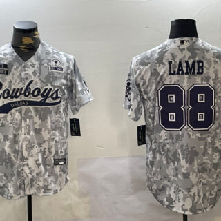 Men's Dallas Cowboys #88 CeeDee Lamb 2024 Arctic Camo Salute To Service Stitched Baseball Jerseys