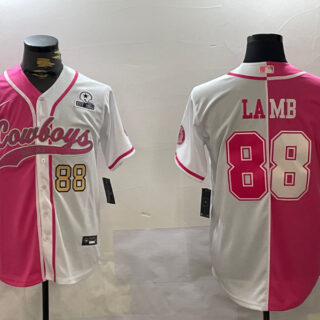 Men's Dallas Cowboys #88 CeeDee Lamb 2024 Arctic white red Stitched Baseball Jerseys