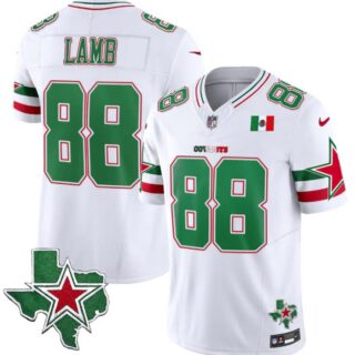 Men's Dallas Cowboys #88 CeeDee Lamb 2024 Mexico White F.U.S.E. Stitched Football Jersey