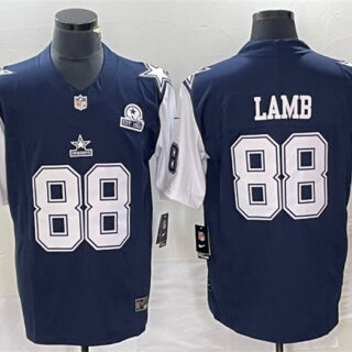 Men's Dallas Cowboys #88 CeeDee Lamb Navy 2023 F.U.S.E. With 1960 Patch Vapor Limited Stitched Football Jersey