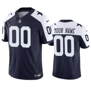 Men's Dallas Cowboys Active Player Custom Navy 2023 F.U.S.E. Vapor Limited Stitched Football Jersey
