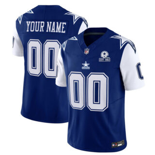 Men's Dallas Cowboys Active Player Custom Navy 2023 F.U.S.E. With Established In 1960 Patch Vapor Limited Stitched Football Jersey
