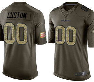 Men's Dallas Cowboys Customized Camo Salute to Service Jersey