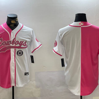 Men's Dallas Cowboys big logo Red White With Patch Cool Base Stitched Baseball Jerseys