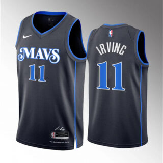 Men's Dallas Mavericks #11 Kyrie Irving Black 2023 24 City Edition Stitched Basketball Jersey