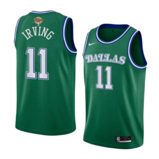 Men's Dallas Mavericks #11 Kyrie Irving Green 2024 Finals Classic Edition Stitched Basketball Jersey