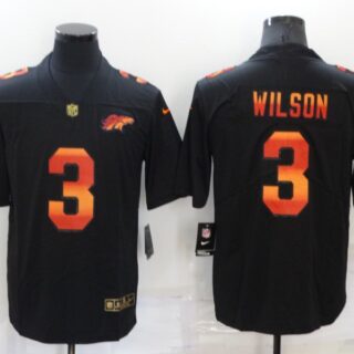 Men's Denver Broncos #3 Russell Wilson Black Fashion Limited Stitched Jersey