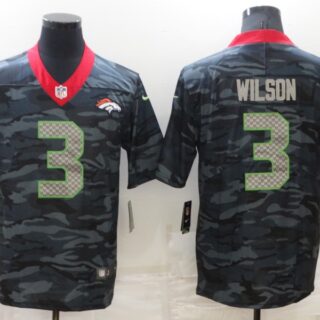 Men's Denver Broncos #3 Russell Wilson Camo Limited Stitched Jersey