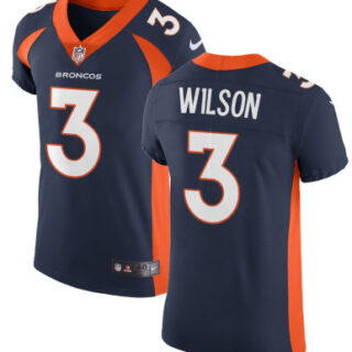 Men's Denver Broncos #3 Russell Wilson Navy Vapor Untouchable Elite Jersey