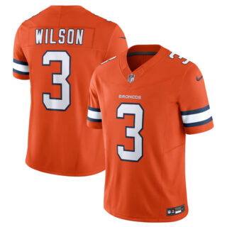 Men's Denver Broncos #3 Russell Wilson Orange 2023 F.U.S.E. Vapor Untouchable Stitched Jersey