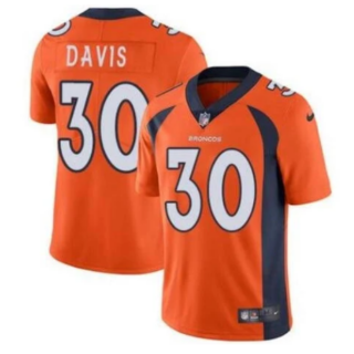 Men's Denver Broncos #30 Terrell Davis Orange Vapor Untouchable Limited Stitched Jersey