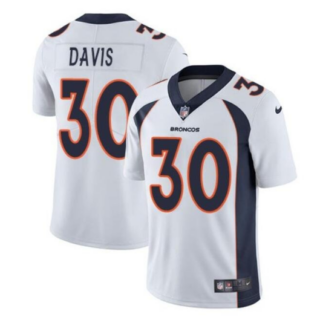 Men's Denver Broncos #30 Terrell Davis White Vapor Untouchable Limited Stitched Jersey