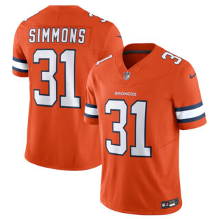 Men's Denver Broncos #31 Justin Simmons Orange 2023 F.U.S.E. Vapor Untouchable Stitched Jersey
