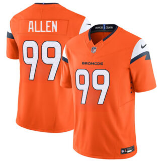 Men's Denver Broncos #99 Zach Allen Orange 2024 F.U.S.E. Vapor Limited Stitched Football Jersey