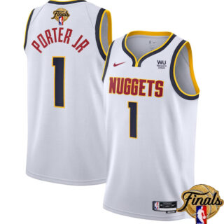 Men's Denver Nuggets #1 Michael Porter Jr. White 2023 Finals Association Edition Stitched Basketball Jersey