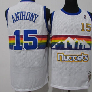 Men's Denver Nuggets #15 Nikola Jokic Yellow 2003-04 Throwback Stitched Jersey