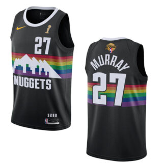 Men's Denver Nuggets #27 Jamal Murray Black 2023 Finals Champions City Edition Stitched Basketball Jersey