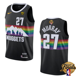 Men's Denver Nuggets #27 Jamal Murray Black 2023 Finals City Edition Stitched Basketball Jersey