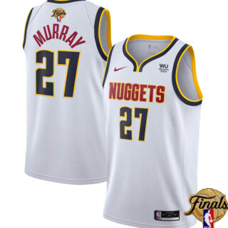 Men's Denver Nuggets #27 Jamal Murray White 2023 Finals Association Edition Stitched Basketball Jersey