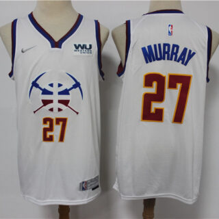 Men's Denver Nuggets #27 Jamal Murray White Nike Swingman 2021